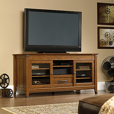 Sauder Carson Forge Tv Stand 412922 The Furniture Co