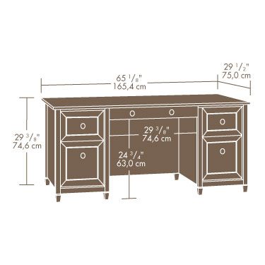 Sauder Edge Water Executive Desk 409042 The Furniture Co