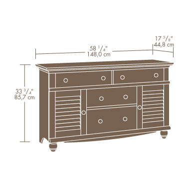 Sauder Harbor View Dresser 401324 The Furniture Co