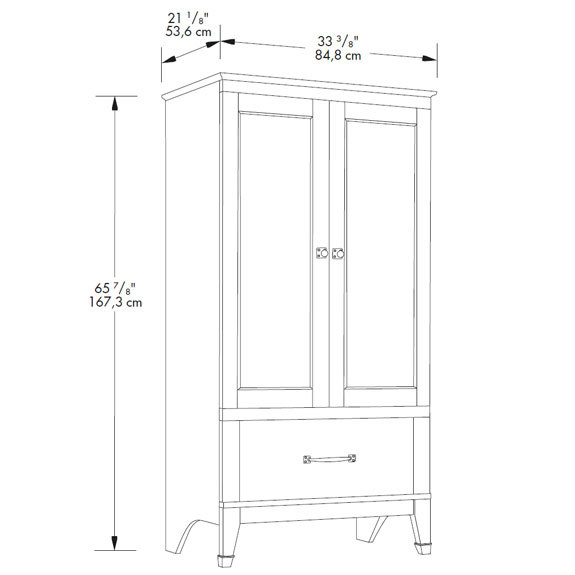 Sauder Carson Forge Armoire (415107) – TheFurnitureCo.net