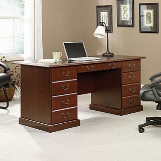 Sauder 409128 Stockbridge Executive Trestle Desk The Furniture Co