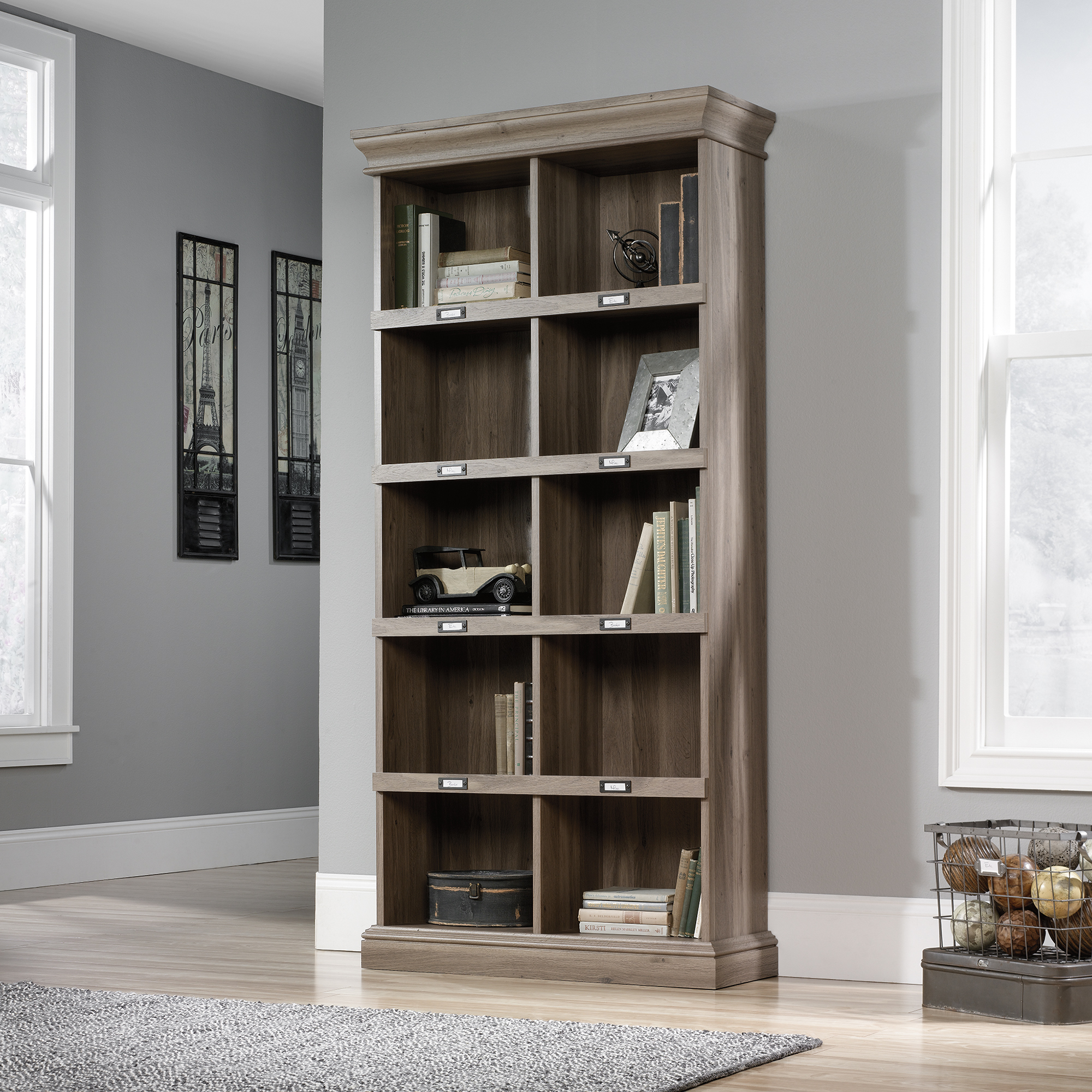 Sauder Barrister Lane Tall Bookcase 414108 The Furniture Co