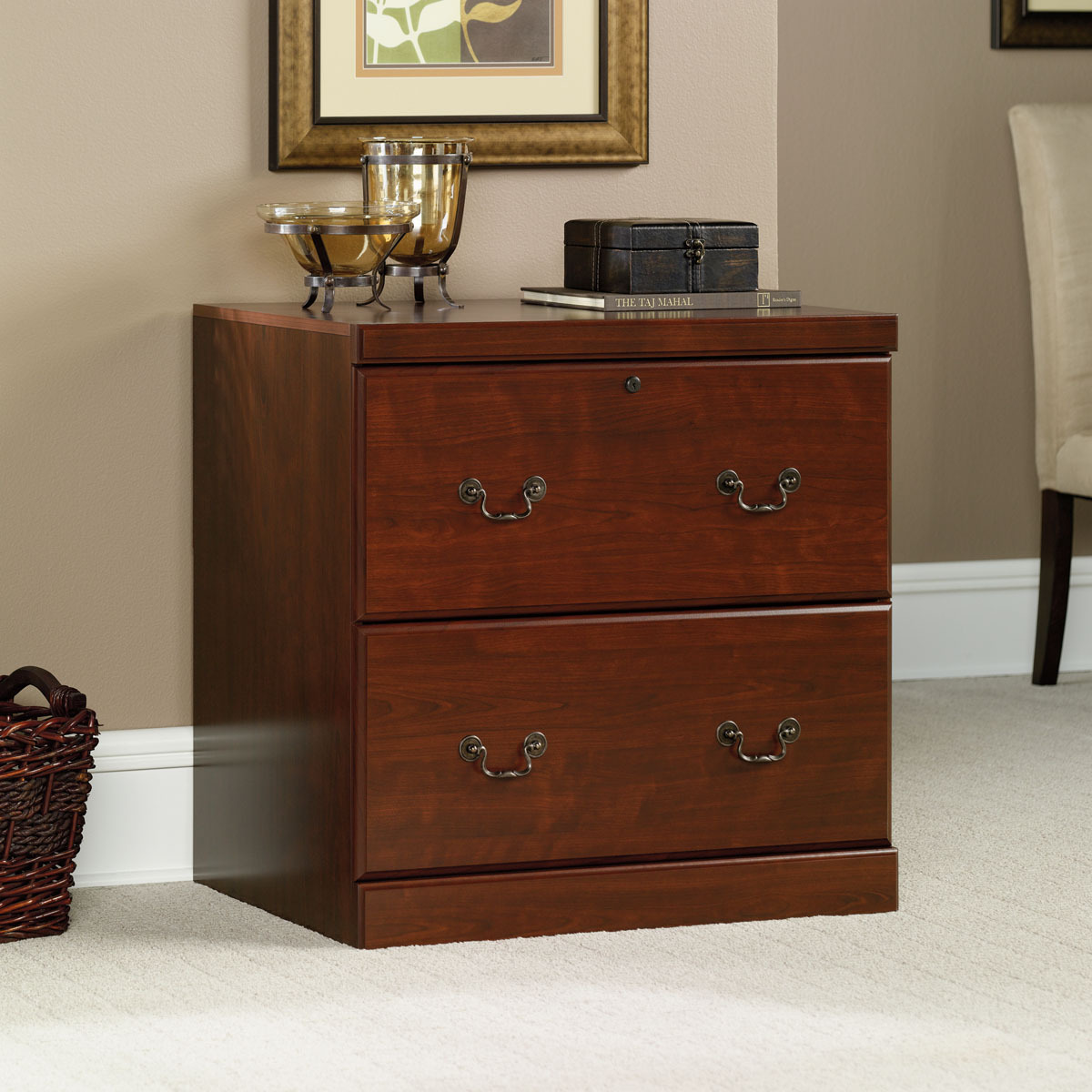 Sauder heritage hill credenza hutch classic cherry deals