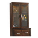 Sauder Office Port Hutch with Glass Doors (408294)