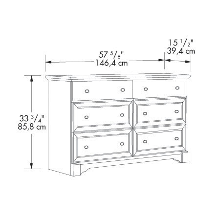 Sauder Palladia Dresser 411830 The Furniture Co