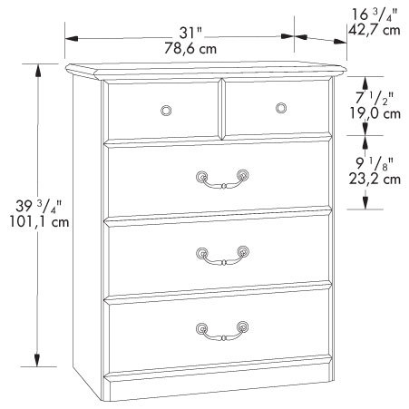 Sauder Orchard Hills 4 Drawer Chest 401291 The Furniture Co