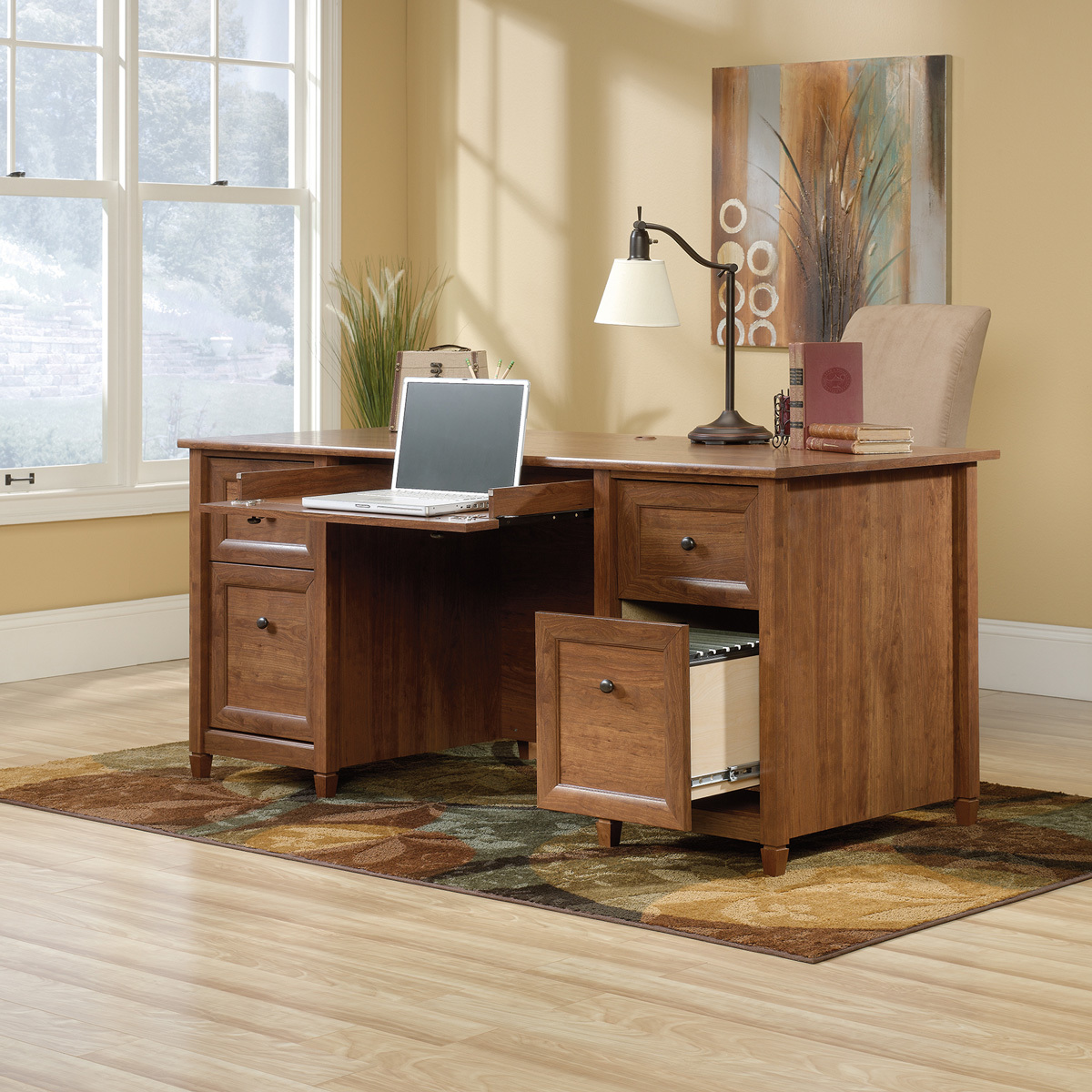 Sauder Edge Water Executive Desk 419100 The Furniture Co
