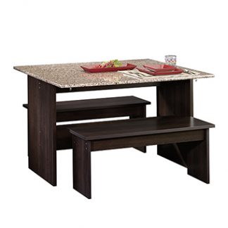 Sauder (413854) Beginnings Trestle Table With Benches