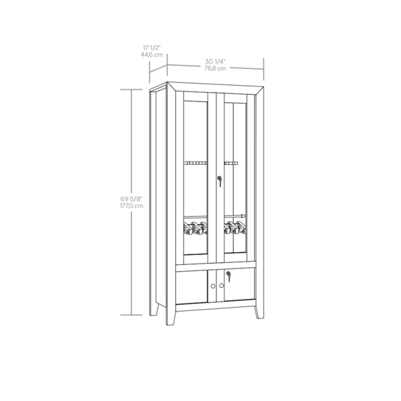 Sauder Dakota Pass Gun Display Cabinet 419440 The Furniture Co