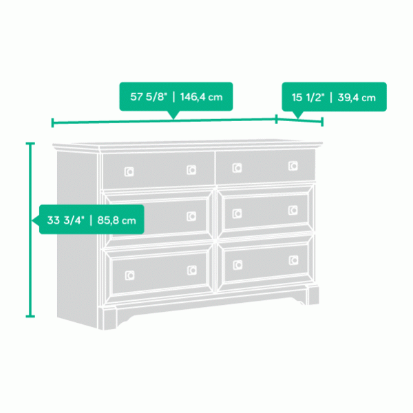 Sauder Palladia Dresser 420613 The Furniture Co