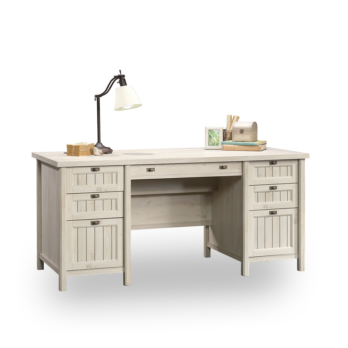 419954 Sauder Costa Executive Desk White background