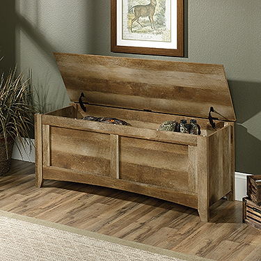 Sauder East Canyon Gun Storage Bench 419343 TheFurnitureCo
